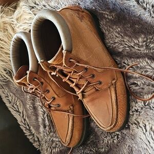 Vintage Timberland Tan Leather Chukka Boots Booties Size 8M 120360